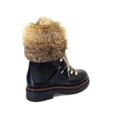 Montagne|Fourrure<Elena Bottines Fourrées 37091 Cortina Cuir Noir