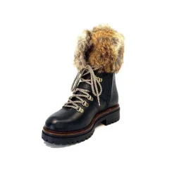 Montagne|Fourrure<Elena Bottines Fourrées 37091 Cortina Cuir Noir