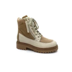 Neige|Fourrées<Elena Bottines Fourrées 37339 Cuir Crème Beige