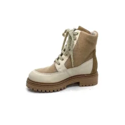 Neige|Fourrées<Elena Bottines Fourrées 37339 Cuir Crème Beige