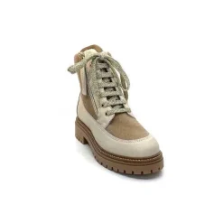 Neige|Fourrées<Elena Bottines Fourrées 37339 Cuir Crème Beige