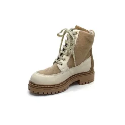 Neige|Fourrées<Elena Bottines Fourrées 37339 Cuir Crème Beige