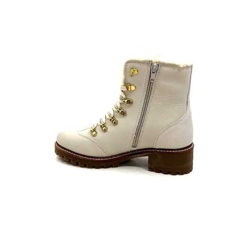 Neige|Fourrure<gemilli sarl - hooper Bottines Fourrées Hooper Shoes Albe Cuir Panna Crème