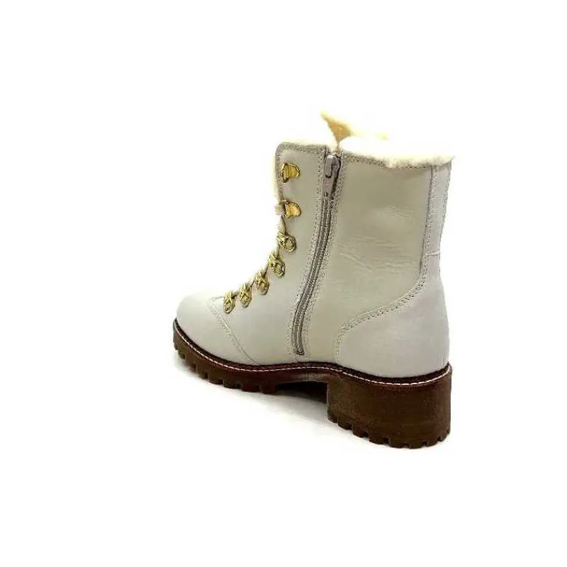 Neige|Fourrure<gemilli sarl - hooper Bottines Fourrées Hooper Shoes Albe Cuir Panna Crème