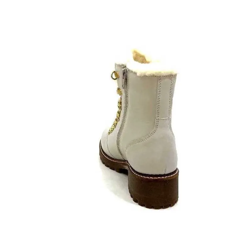 Neige|Fourrure<gemilli sarl - hooper Bottines Fourrées Hooper Shoes Albe Cuir Panna Crème