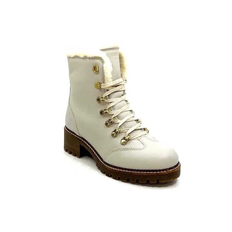 Neige|Fourrure<gemilli sarl - hooper Bottines Fourrées Hooper Shoes Albe Cuir Panna Crème