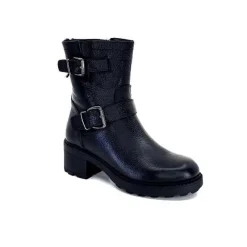 Fourrure|Fourrées<Ivoire-354 Bottines Fourrées Ivoire 109332 Cuir Noir