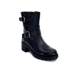 Fourrure|Fourrées<Ivoire-354 Bottines Fourrées Ivoire 109332 Cuir Noir