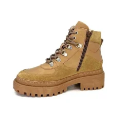 Montagne|Fourrées<Ivoire0209b Bottines Fourrées Ivoire 12301 Cuir Daim Taupe