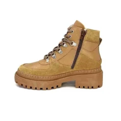 Montagne|Fourrées<Ivoire0209b Bottines Fourrées Ivoire 12301 Cuir Daim Taupe