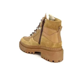 Montagne|Fourrées<Ivoire0209b Bottines Fourrées Ivoire 12301 Cuir Daim Taupe