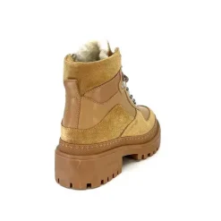 Montagne|Fourrées<Ivoire0209b Bottines Fourrées Ivoire 12301 Cuir Daim Taupe