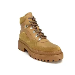 Montagne|Fourrées<Ivoire0209b Bottines Fourrées Ivoire 12301 Cuir Daim Taupe