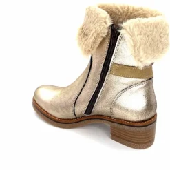Fourrure|Elégant<MKD Bottines Fourrées Jessy Cuir Gold Or