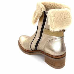 Fourrure|Elégant<MKD Bottines Fourrées Jessy Cuir Gold Or