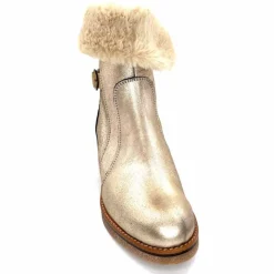 Fourrure|Elégant<MKD Bottines Fourrées Jessy Cuir Gold Or
