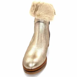 Fourrure|Elégant<MKD Bottines Fourrées Jessy Cuir Gold Or