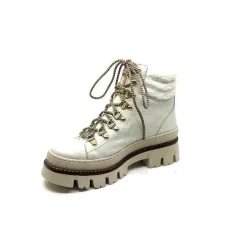 Neige|Montagne<Elena Bottines Fourrées Mouton 42953 Cuir Crème Blanc