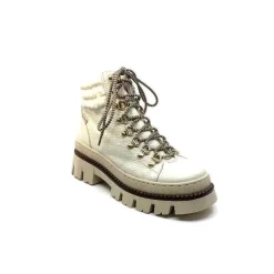 Neige|Montagne<Elena Bottines Fourrées Mouton 42953 Cuir Crème Blanc