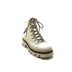 Neige|Montagne<Elena Bottines Fourrées Mouton 42953 Cuir Crème Blanc