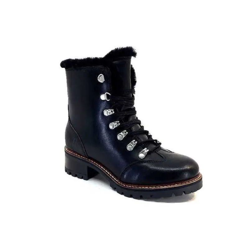 Fourrure|Fourrées<gemilli sarl - hooper Bottines Fourrées Mouton Hooper Shoes Albe Cuir Noir
