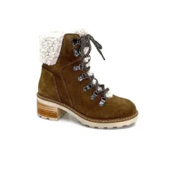 Fourrure|Fourrées<Ivoire-354 Bottines Fourrées Mouton Ivoire 109371 Daim Camel