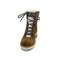 Fourrure|Fourrées<Ivoire-354 Bottines Fourrées Mouton Ivoire 109371 Daim Camel