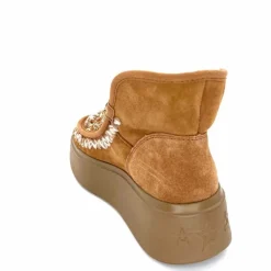 Compensées & Plateformes|Fourrure<nanku srls Bottines Fourrées Nan-Ku Dfh - 08 Daim Camel Marron