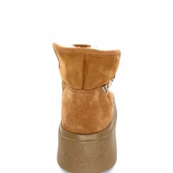 Compensées & Plateformes|Fourrure<nanku srls Bottines Fourrées Nan-Ku Dfh - 08 Daim Camel Marron