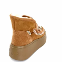 Compensées & Plateformes|Fourrure<nanku srls Bottines Fourrées Nan-Ku Dfh - 08 Daim Camel Marron