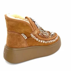 Compensées & Plateformes|Fourrure<nanku srls Bottines Fourrées Nan-Ku Dfh - 08 Daim Camel Marron