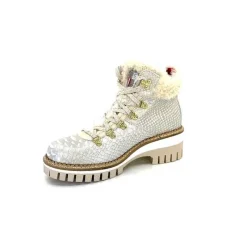 Neige|Montagne<new italia Bottines Fourrées 2415464 Cuir Perla &amp; Doré Blanc