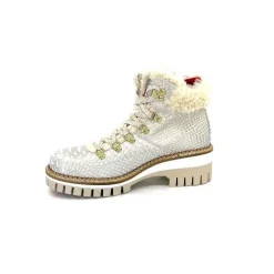 Neige|Montagne<new italia Bottines Fourrées 2415464 Cuir Perla &amp; Doré Blanc