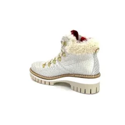 Neige|Montagne<new italia Bottines Fourrées 2415464 Cuir Perla &amp; Doré Blanc