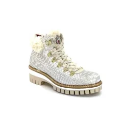 Neige|Montagne<new italia Bottines Fourrées 2415464 Cuir Perla &amp; Doré Blanc