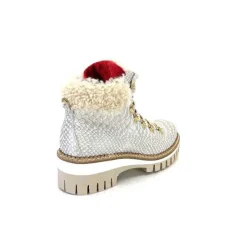 Neige|Montagne<new italia Bottines Fourrées 2415464 Cuir Perla &amp; Doré Blanc