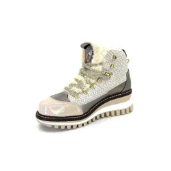 Montagne|Fourrure<new italia Bottines Fourrées 24154646 Perla Cuir &amp; Doré Blanc