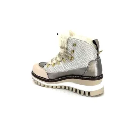 Montagne|Fourrure<new italia Bottines Fourrées 24154646 Perla Cuir &amp; Doré Blanc