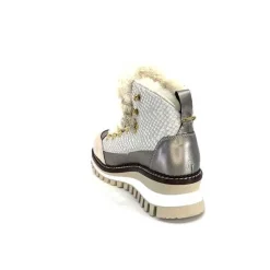 Montagne|Fourrure<new italia Bottines Fourrées 24154646 Perla Cuir &amp; Doré Blanc