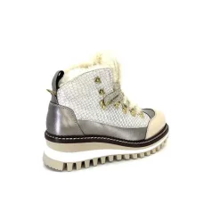 Montagne|Fourrure<new italia Bottines Fourrées 24154646 Perla Cuir &amp; Doré Blanc