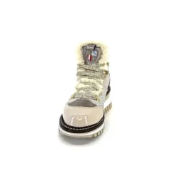 Montagne|Fourrure<new italia Bottines Fourrées 24154646 Perla Cuir &amp; Doré Blanc