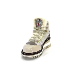 Montagne|Fourrure<new italia Bottines Fourrées 24154646 Perla Cuir &amp; Doré Blanc