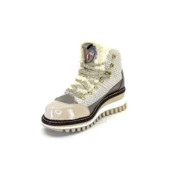 Montagne|Fourrure<new italia Bottines Fourrées 24154646 Perla Cuir &amp; Doré Blanc