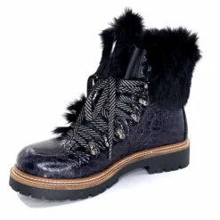 Neige|Montagne<Olang Bottines Fourrées Imperial Luxe Cuir Vernis Noir