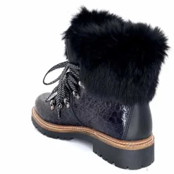 Neige|Montagne<Olang Bottines Fourrées Imperial Luxe Cuir Vernis Noir