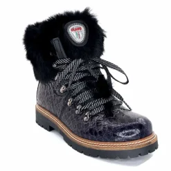 Neige|Montagne<Olang Bottines Fourrées Imperial Luxe Cuir Vernis Noir