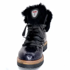 Neige|Montagne<Olang Bottines Fourrées Imperial Luxe Cuir Vernis Noir