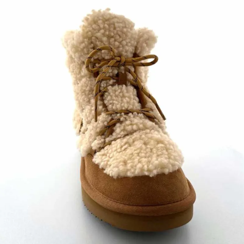 Montagne|Fourrure<sweet heritage Bottines Fourrées Praz Daim Fourrure Camel