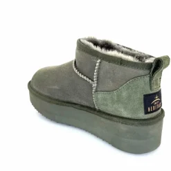 Montagne|Fourrure<sweet heritage Bottines Fourrées Patineuse Daim Vert