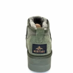Montagne|Fourrure<sweet heritage Bottines Fourrées Patineuse Daim Vert